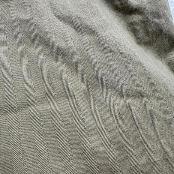 Y2K Banana Republic Men's 35x34 Tan Striped 2008 Khaki Loose Fit Pants 00s - Picture 4 of 14